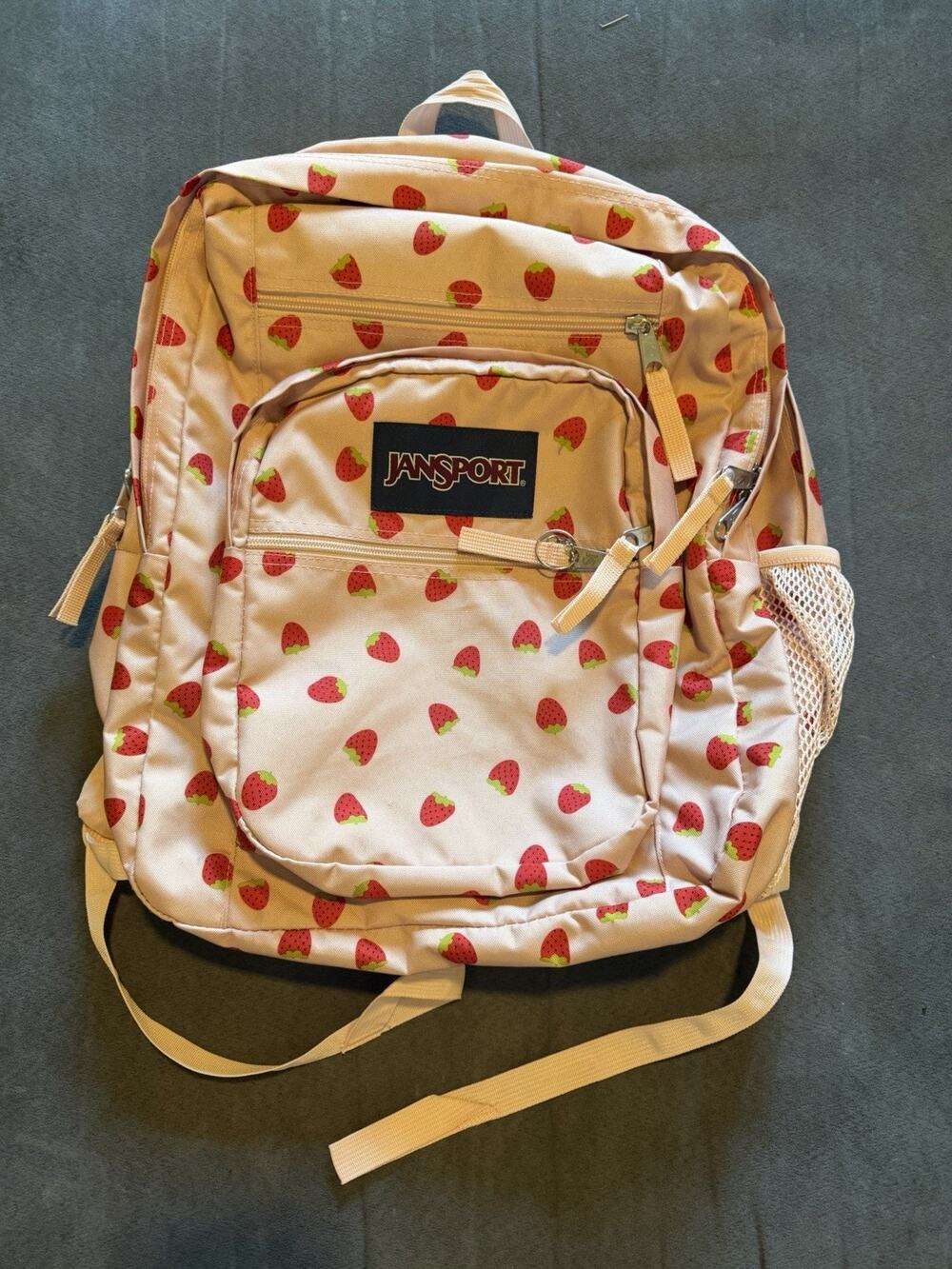 JanSport Big Student 17.5" Strawberry Shower XL Laptop School Backpack Bag